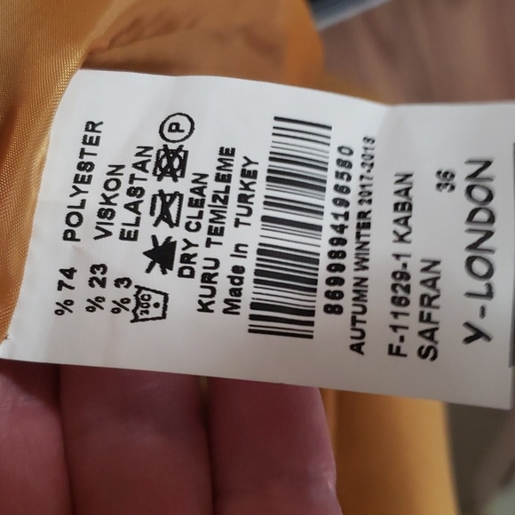 SALE 💣 Y London Faux Fur Pocket Coat Kaban Safran - Picture 8 of 9